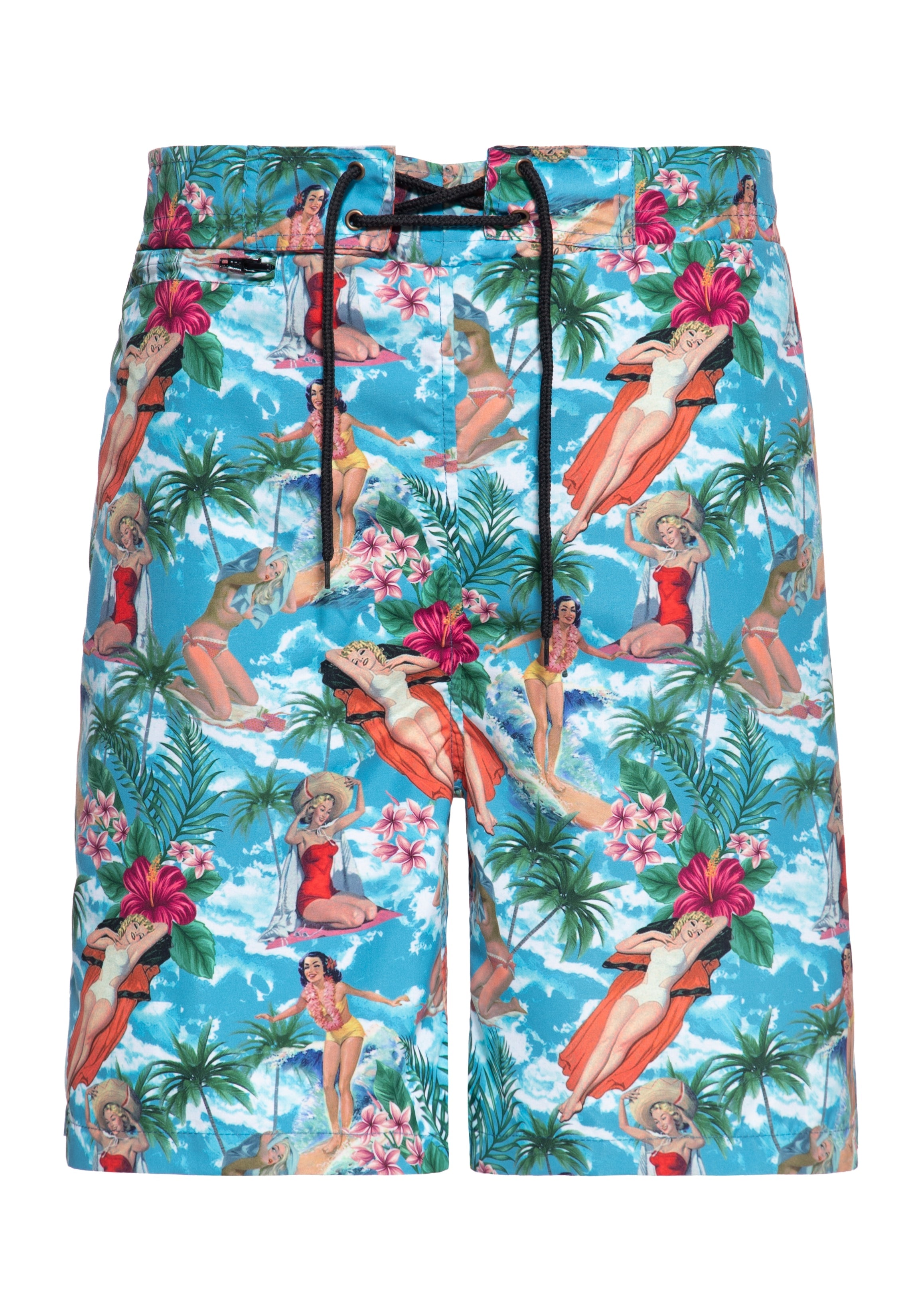 Badeshorts «Tropical Hawaiian» Badeshorts von King Kerosin