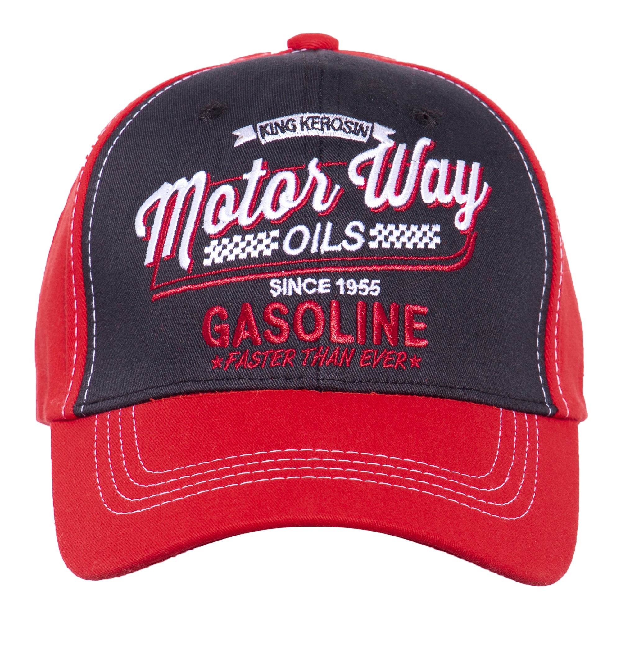 King Kerosin - Baseball Cap mit Frontstickerei «Motor Way»