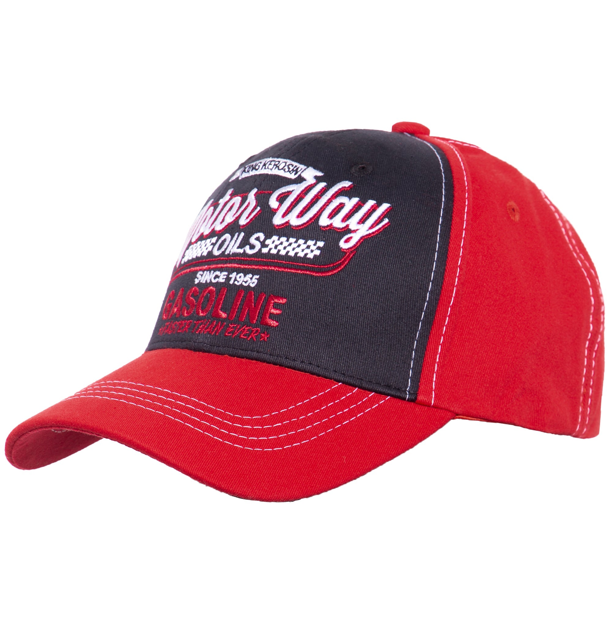 King Kerosin - Baseball Cap mit Frontstickerei «Motor Way»