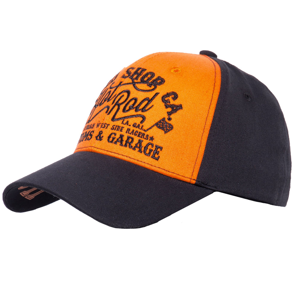 Queen Kerosin Baseball Cap mit Print auf der Schirmunterseite «Hot Rod»