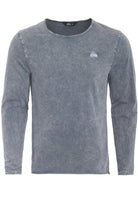 King Kerosin - Basic Langarmshirt im Used - Look