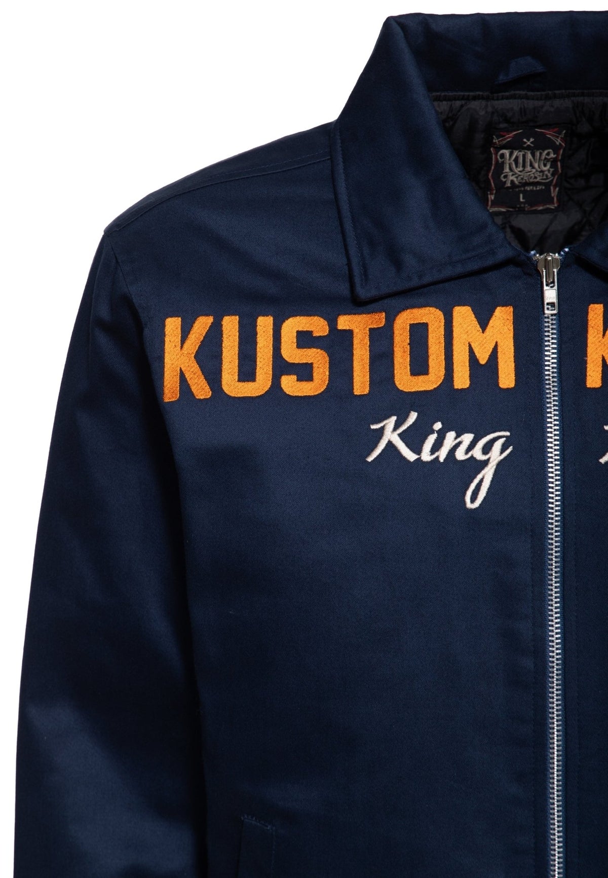 Blousonjacke 'Kustom Kulture' in Dunkelblau – Leichte Jacken von King Kerosin - Ansicht 6