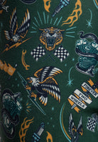 Boxershorts 'Tattoo Style' in Dunkelgrün – Boxershorts von King Kerosin - Ansicht 3