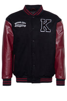 King Kerosin - College Jacke aus Wolle und Leder