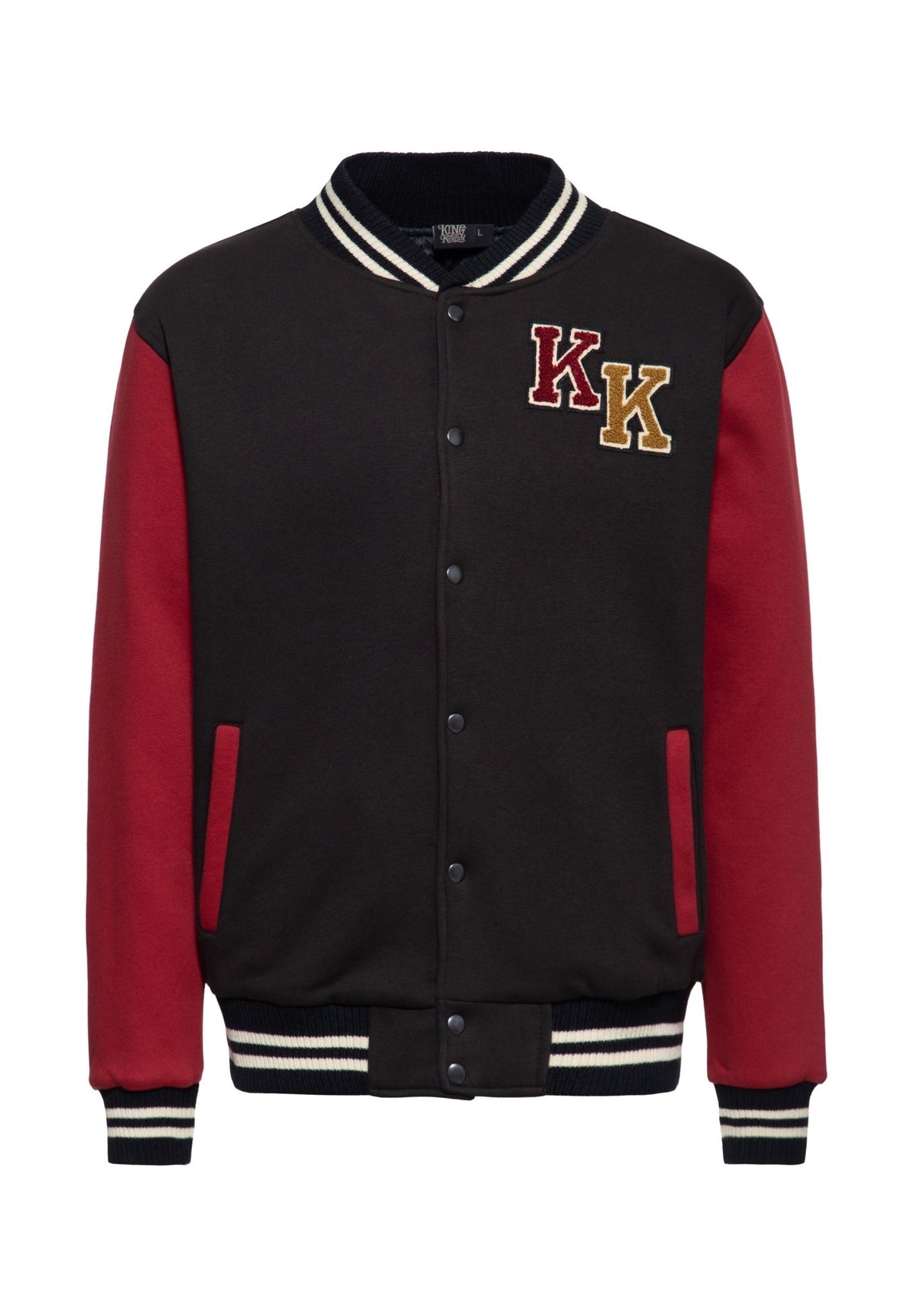 College Jacke 'California High School' in Schwarz – College & Baseball Jacken von King Kerosin - Ansicht 1