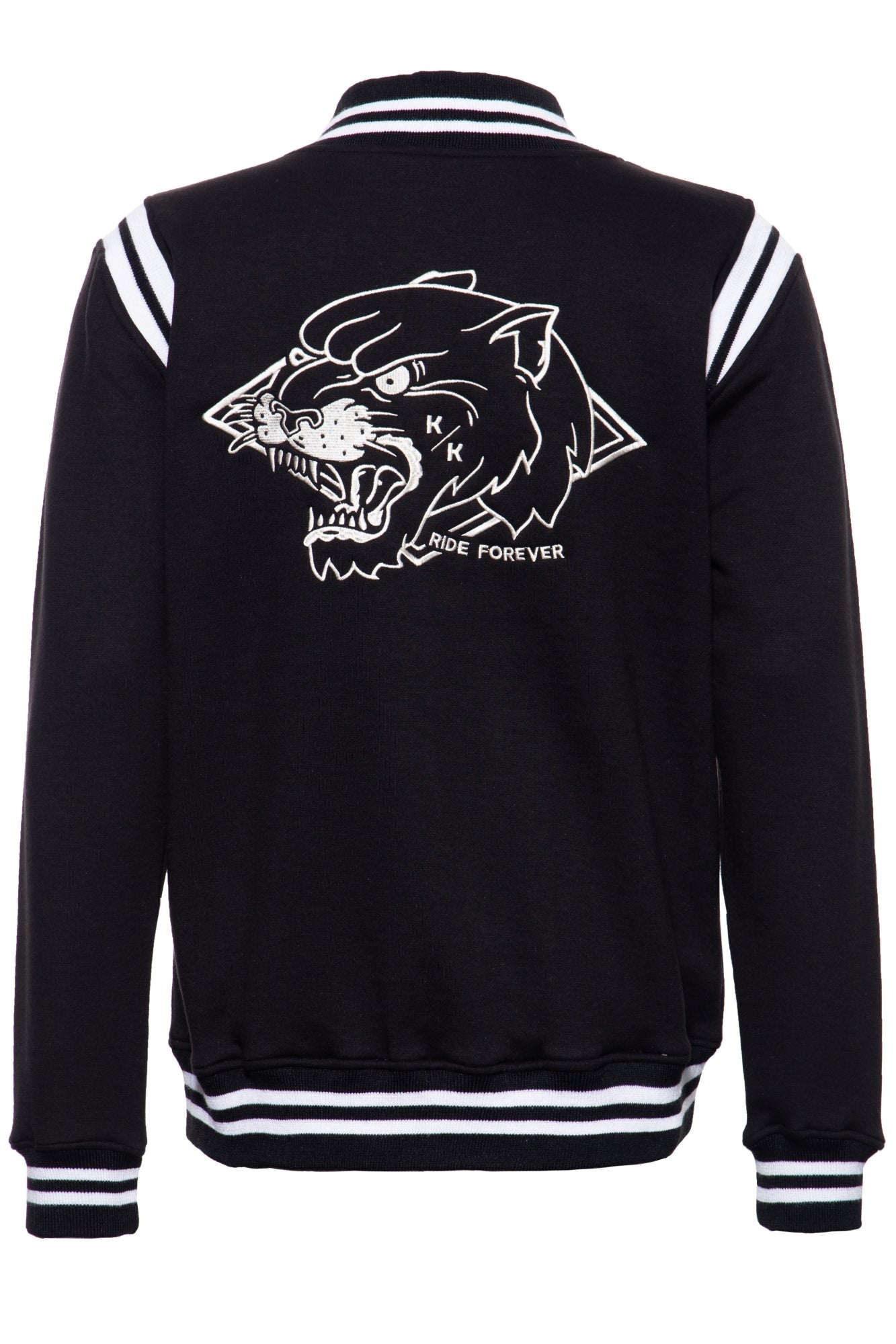 King Kerosin - College Sweat - Jacke mit Stickerei im Rücken und auf der Brust «Black Panther»