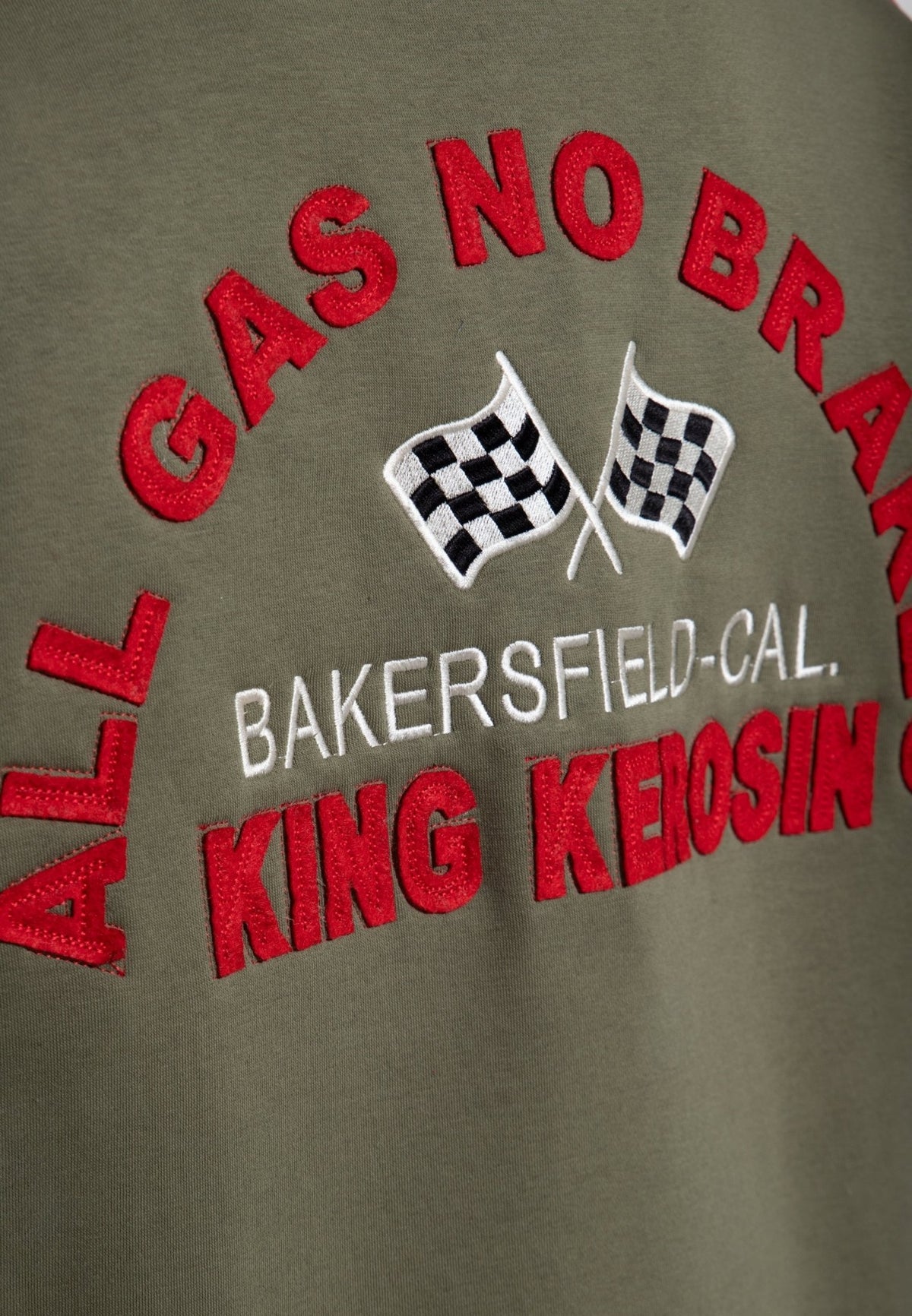 Collegejacke 'All Gas No Brakes' in Olivgrün – College & Baseball Jacken von King Kerosin - Ansicht 5