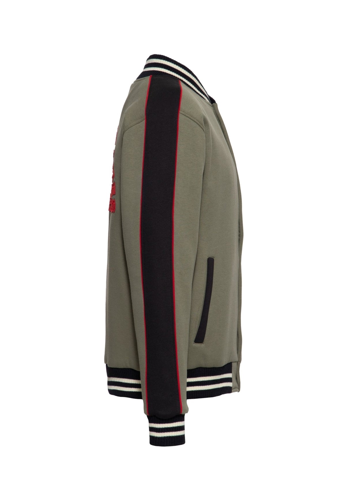 Collegejacke 'All Gas No Brakes' in Olivgrün – College & Baseball Jacken von King Kerosin - Ansicht 3