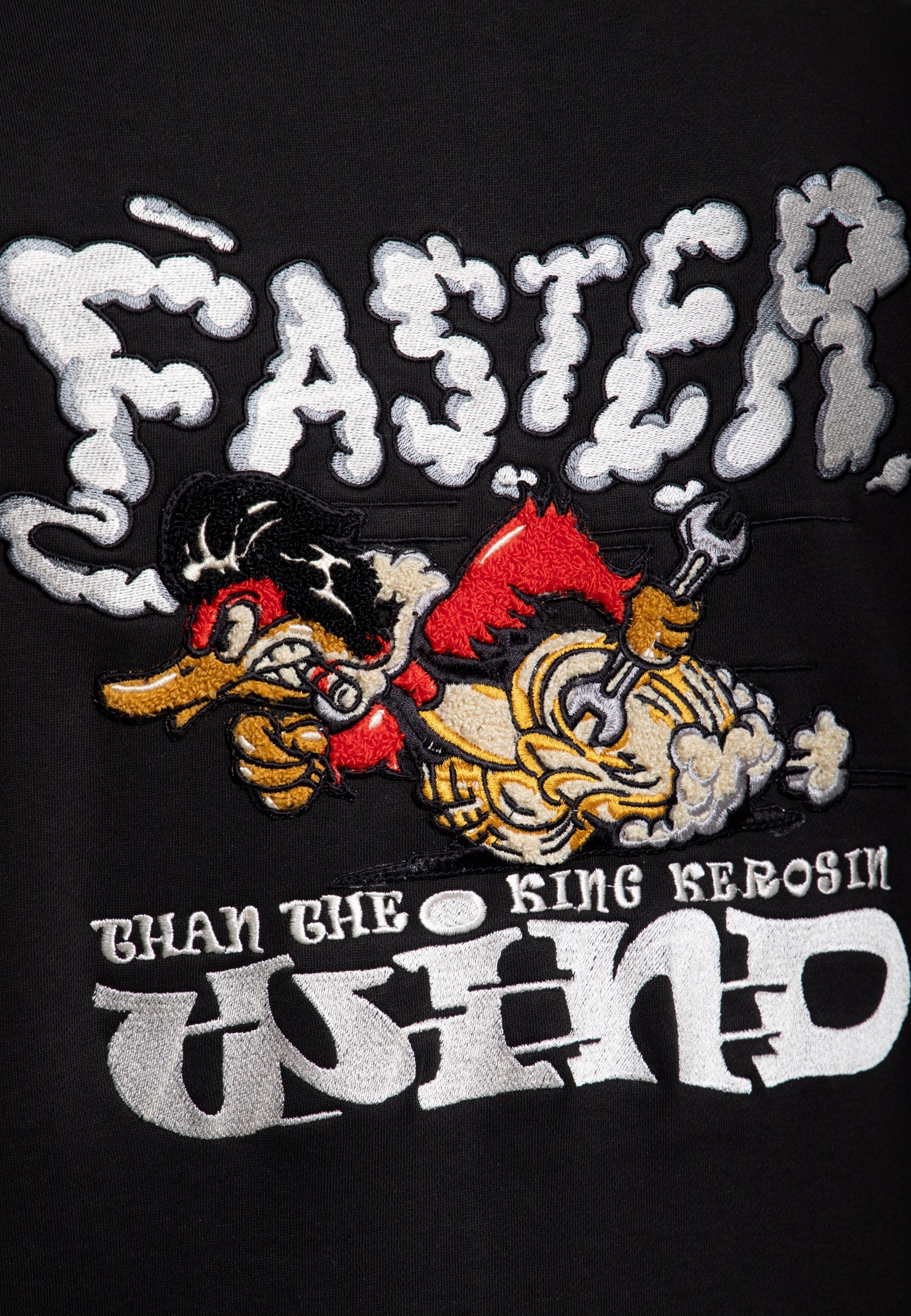 Collegejacke 'Faster Than The Wind' in Schwarz College & Baseball Jacken von King Kerosin