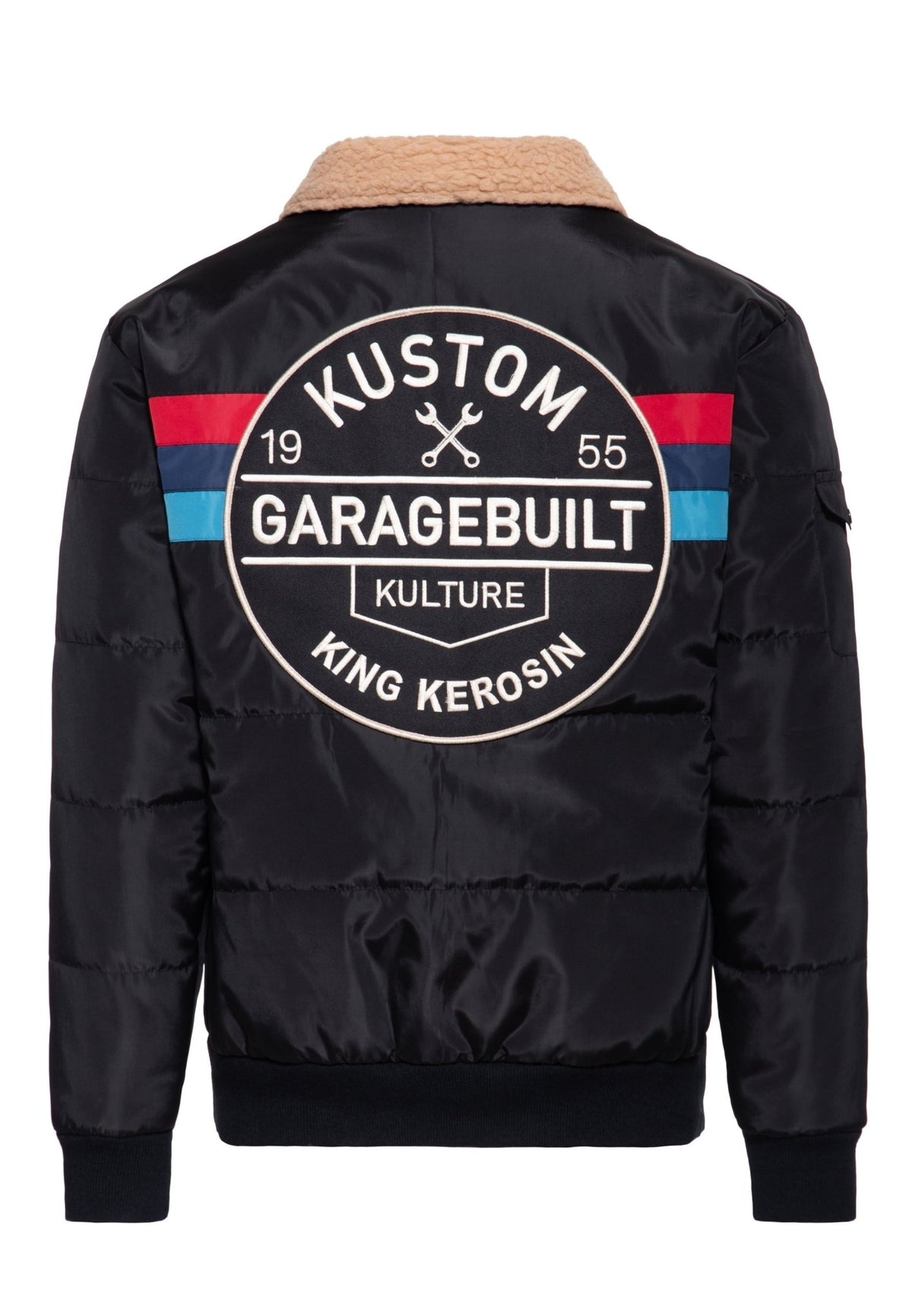 Collegejacke 'Garagebuilt' in Schwarz – College & Baseball Jacken von King Kerosin - Ansicht 2