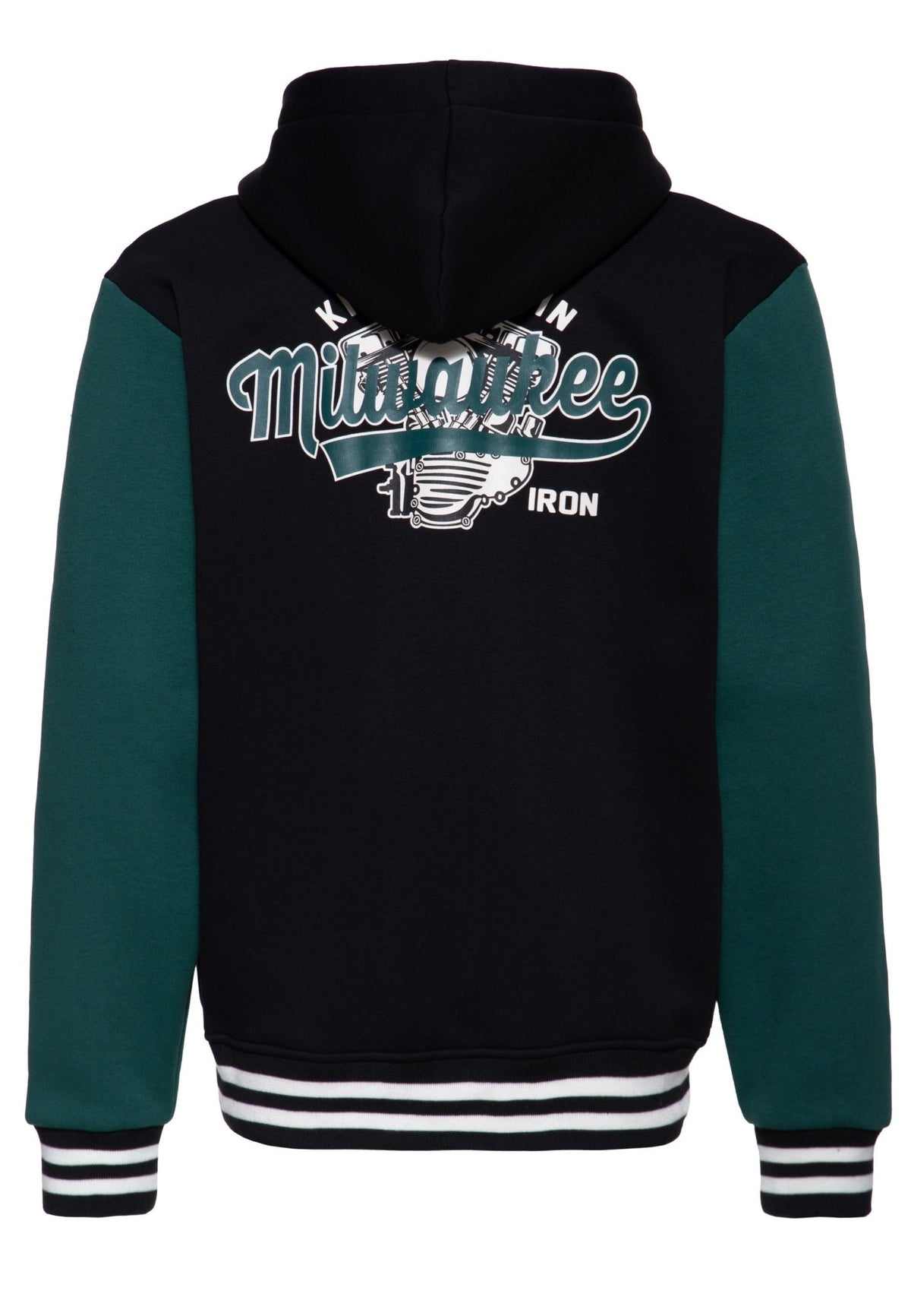 Collegejacke 'Milwaukee Iron' in Schwarz – College & Baseball Jacken von King Kerosin - Ansicht 2