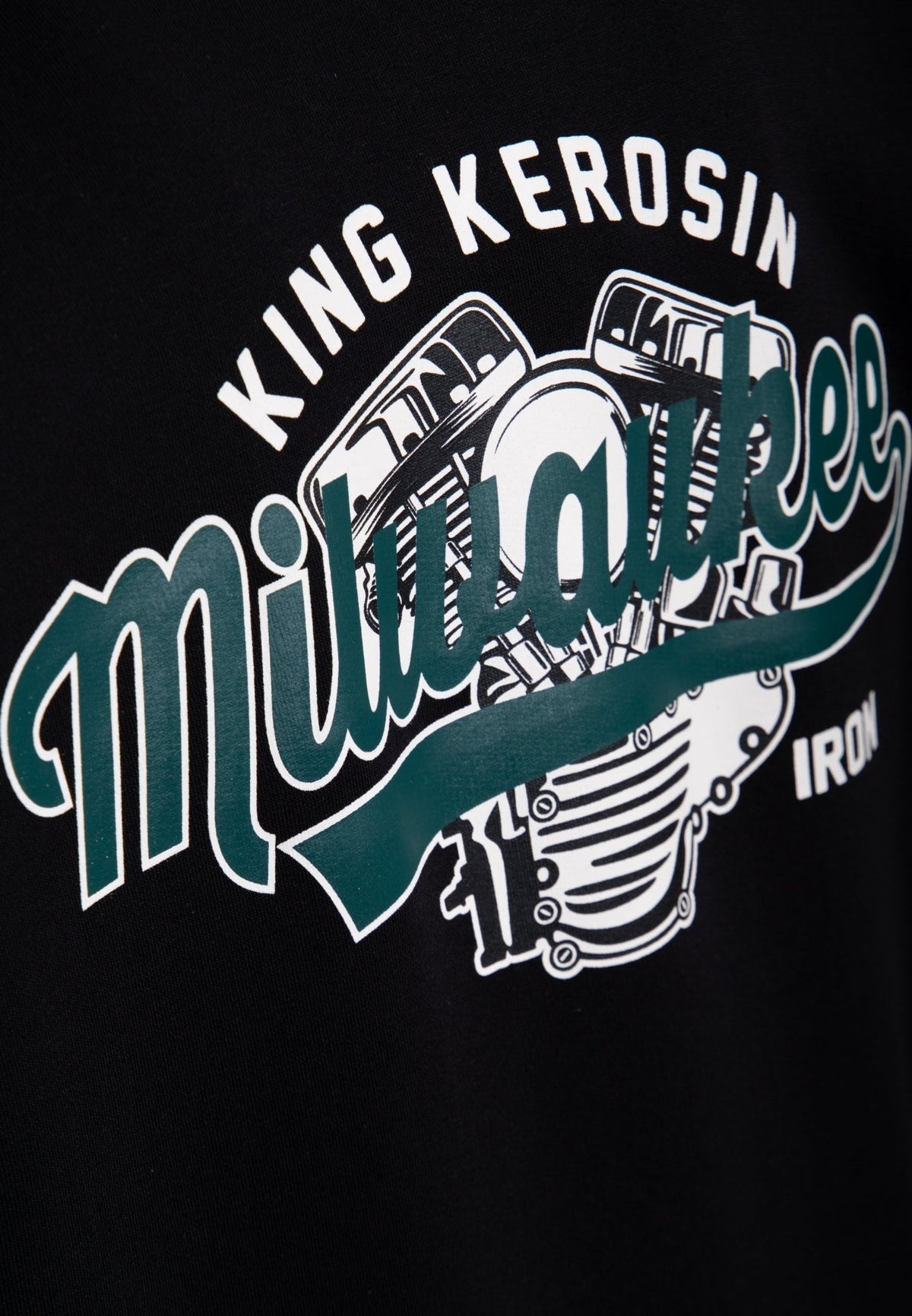 Collegejacke 'Milwaukee Iron' in Schwarz – College & Baseball Jacken von King Kerosin - Ansicht 5