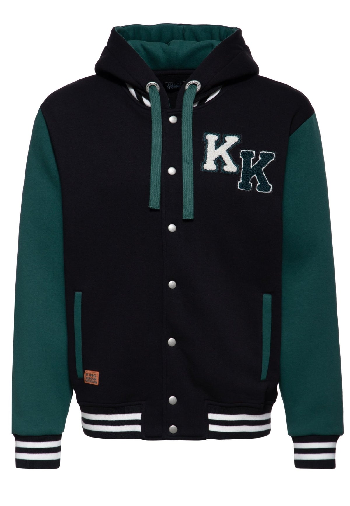 Collegejacke 'Milwaukee Iron' in Schwarz – College & Baseball Jacken von King Kerosin - Ansicht 1