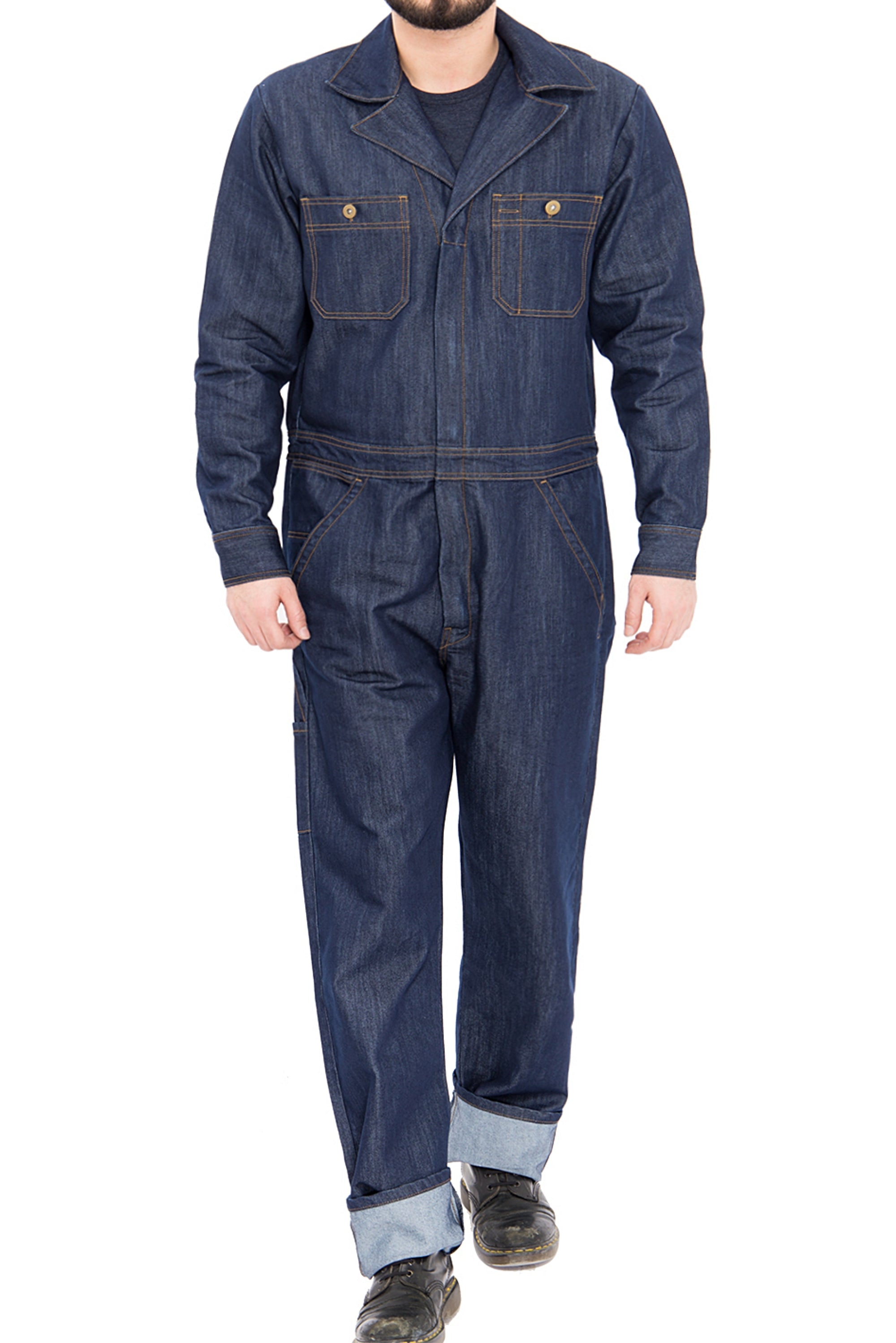 King Kerosin - Denim Overall mit Rückenstickerei