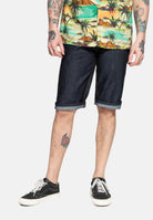 Denim Shorts mit Pintstripe Stitching «50s Workwear» Shorts von King Kerosin