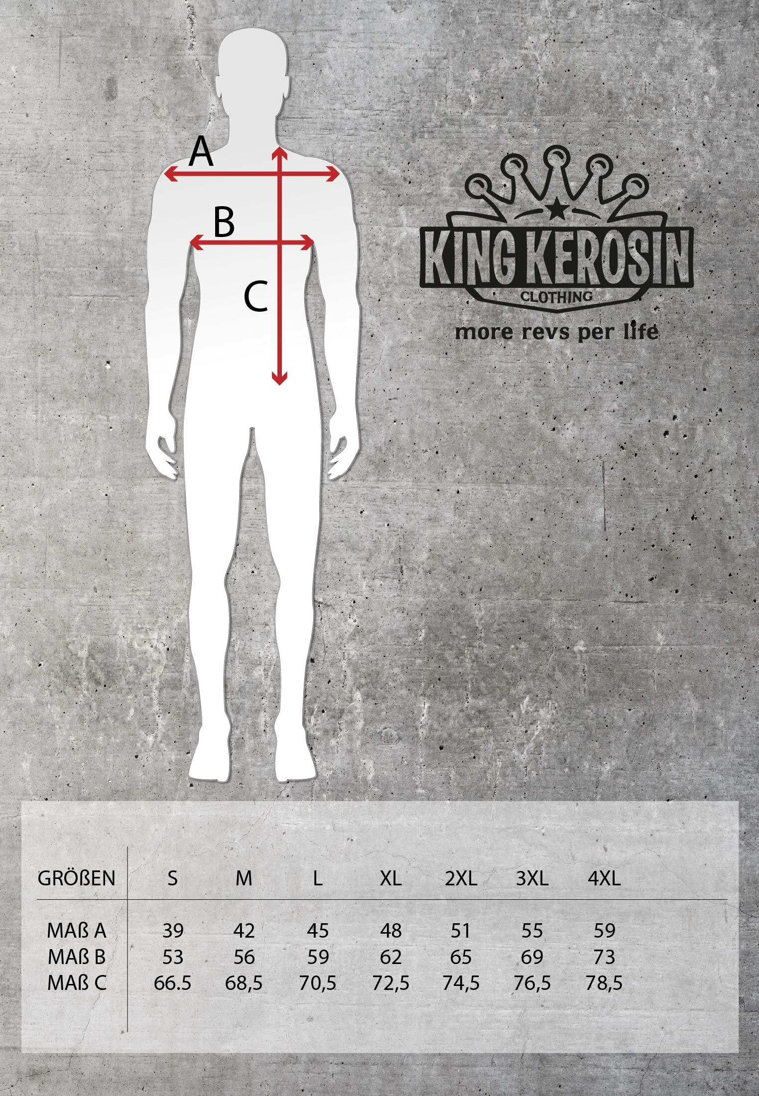 King Kerosin - Denim Weste Stickerei «RnR Rebel»