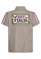 Dragstrip Hemd 'Fast As Fuck' in Khaki Hemden - Kurzarm von King Kerosin