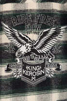 King Kerosin - Flanell Hemd mit "Ride Free" Stickerei hinten