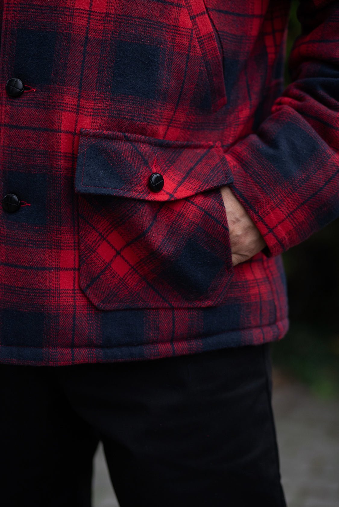 Flanelljacke in Rot – Winterjacken von King Kerosin - Ansicht 3