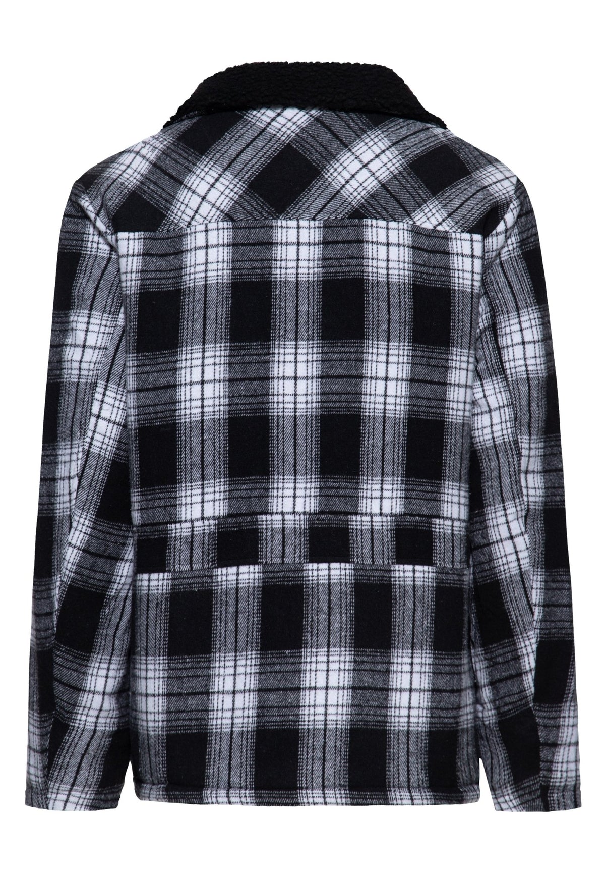 Flanelljacke in Schwarz – Winterjacken von King Kerosin - Ansicht 2