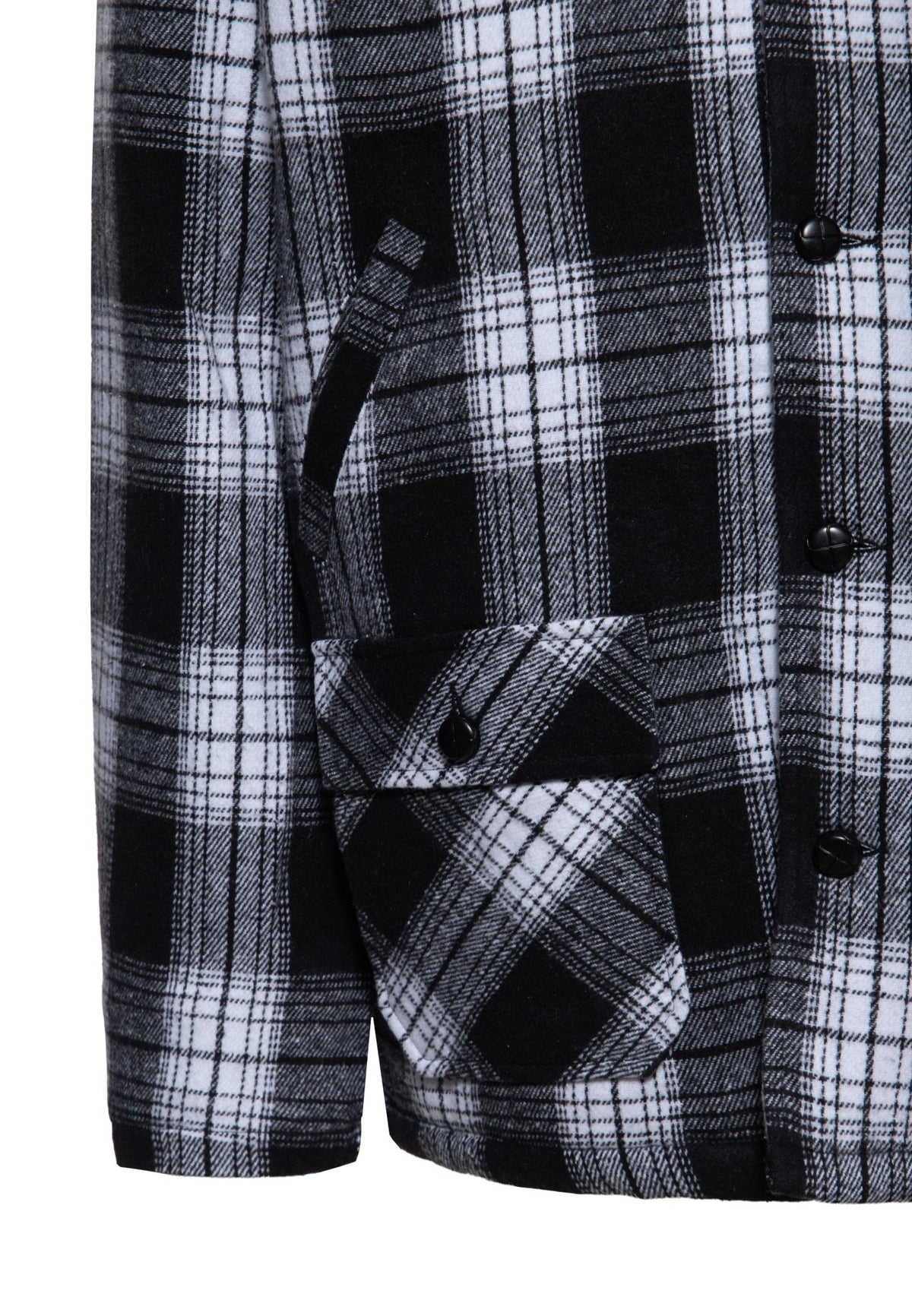 Flanelljacke in Schwarz – Winterjacken von King Kerosin - Ansicht 4