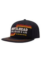 Flat Brim Cap 'Shovelhead' in Schwarz Snapback Cap von King Kerosin