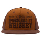 Flat Brim Cap 'Sponsored by Whiskey' in Braun Snapback Cap von King Kerosin