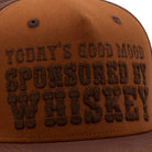 Flat Brim Cap 'Sponsored by Whiskey' in Braun Snapback Cap von King Kerosin