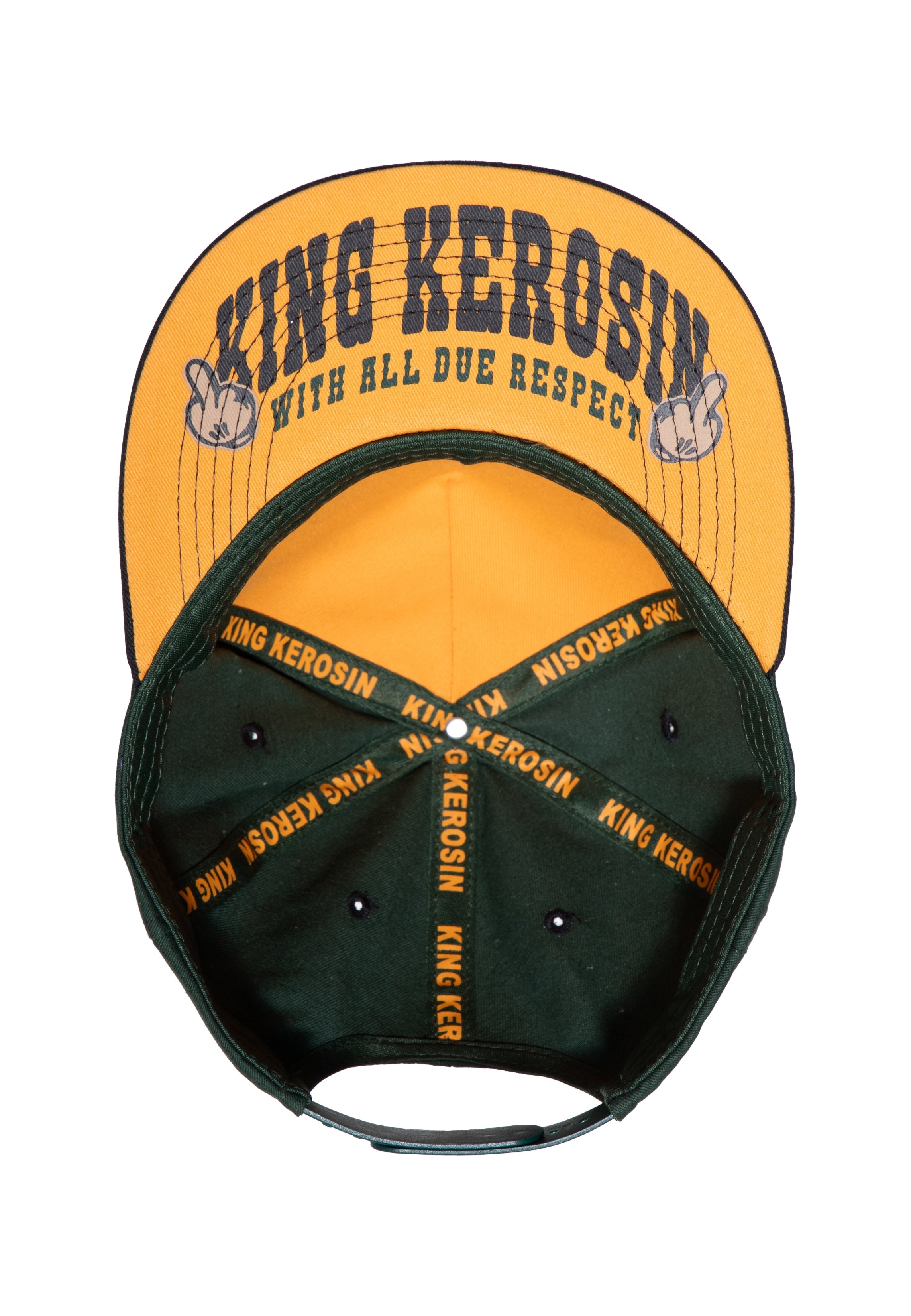 Flatbrim Cap 'Fast As Fuck' in Gelb Snapback Cap von King Kerosin