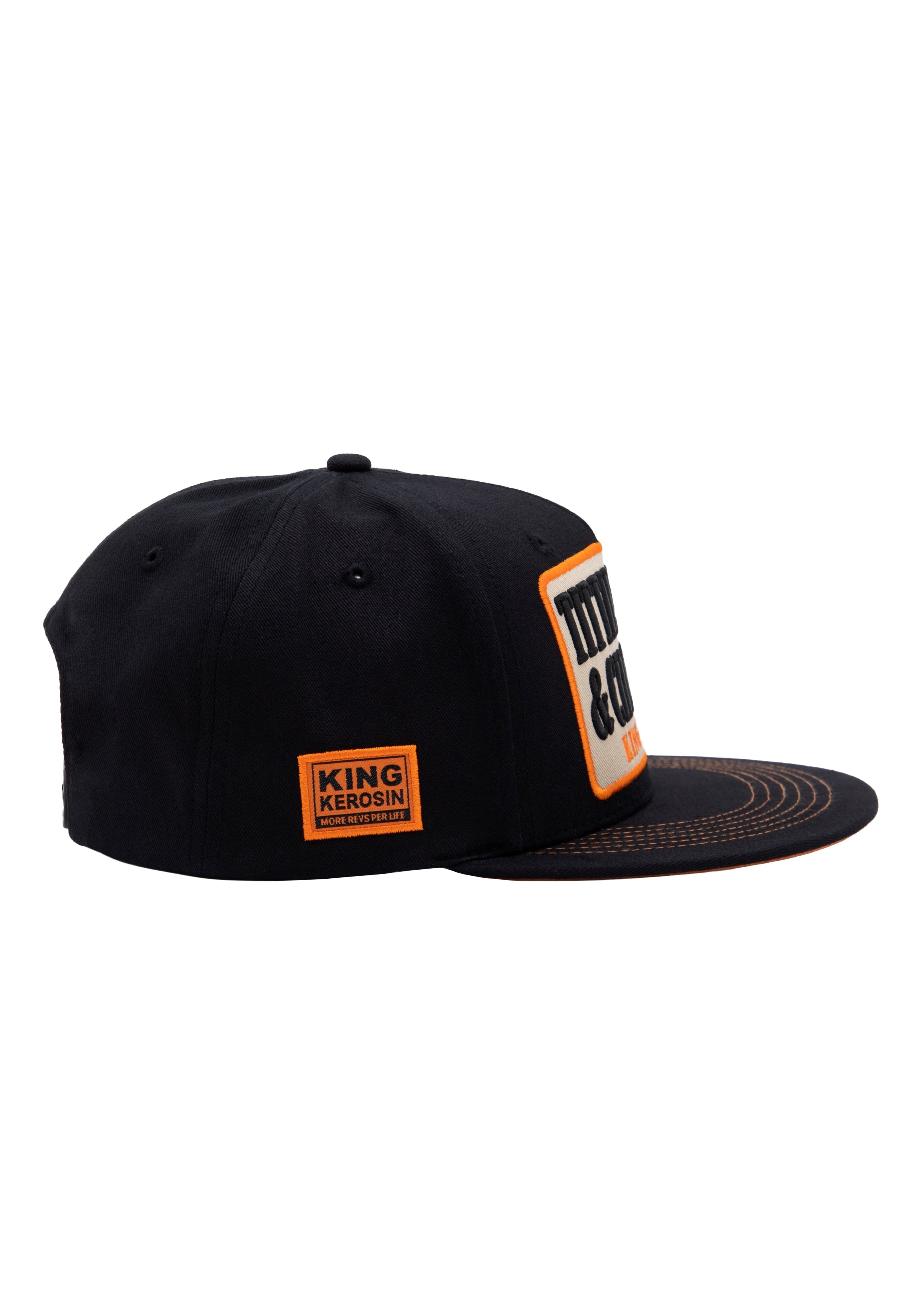 Flatbrim Cap 'Titties, Beer & Choppers' in Schwarz Snapback Cap von King Kerosin