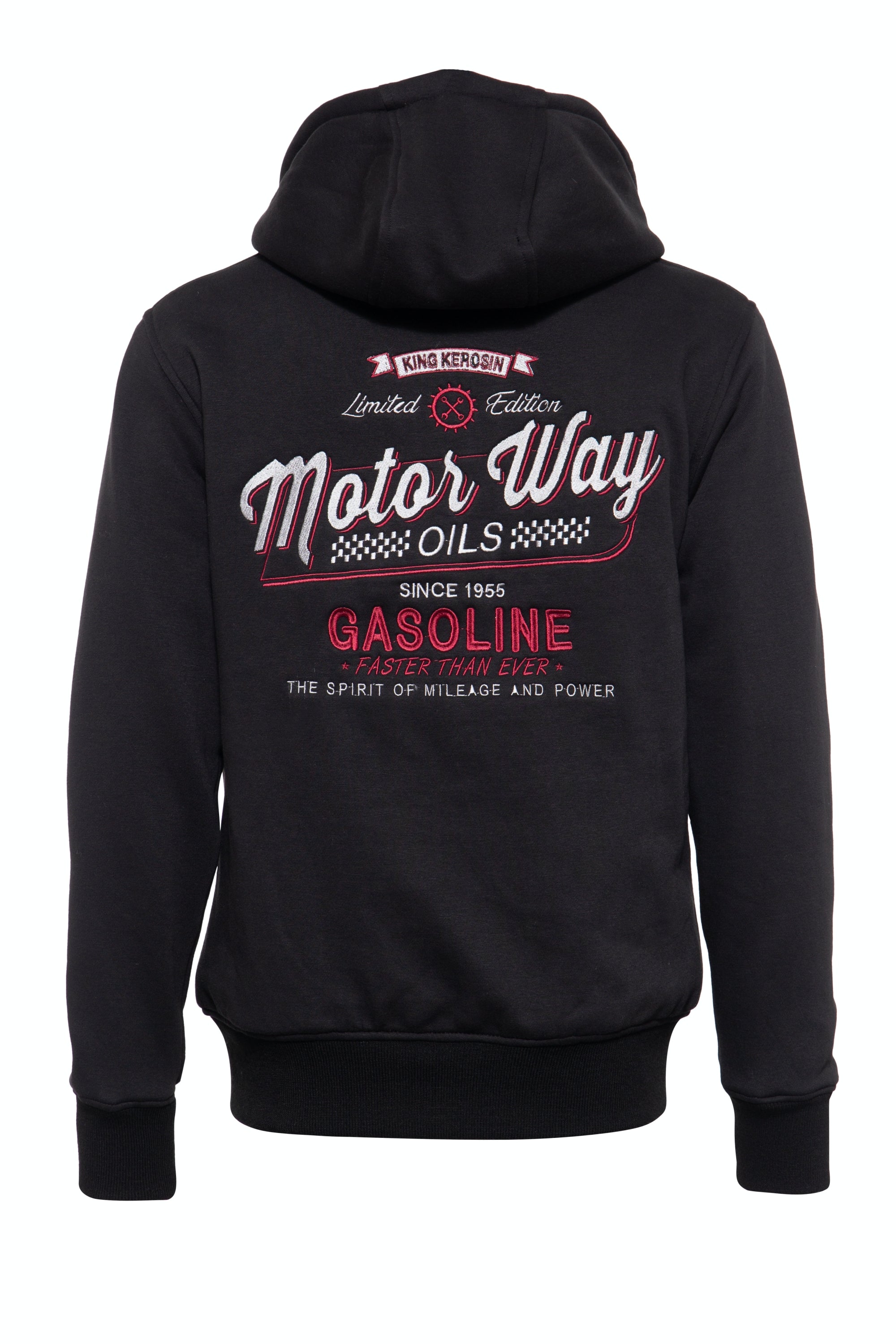 King Kerosin - Funktions - Hoodie - Jacket mit Kapuze und herausnehmbarem Softshell - Innenfutter «Motor Way»