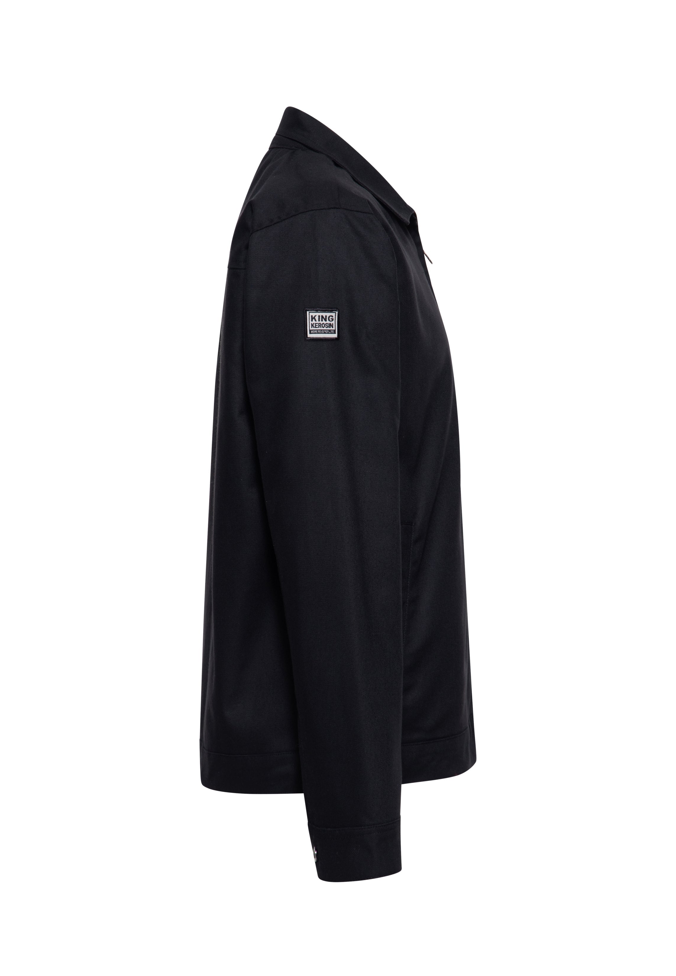 Gabardine Jacke 'Bonneville Land' in Schwarz Leichte Jacken von King Kerosin