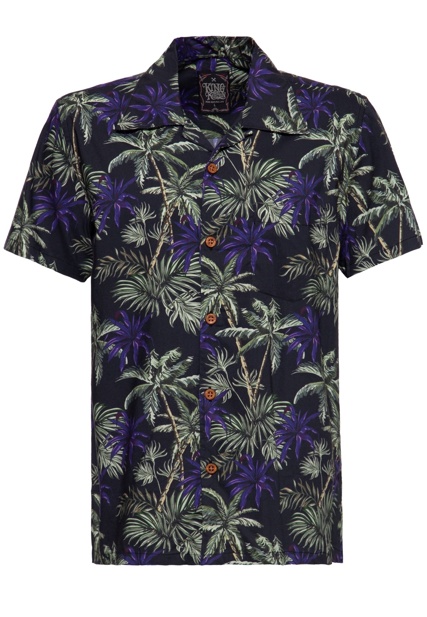 King Kerosin - Hawaii Hemd «Dark Flowers»
