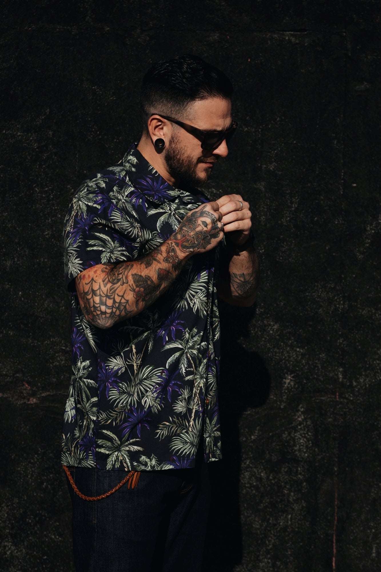 King Kerosin - Hawaii Hemd «Dark Flowers»