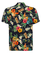 King Kerosin - Hawaii Kurzarmhemd mit floralem Print mit Tänzerinnen «Dancers»