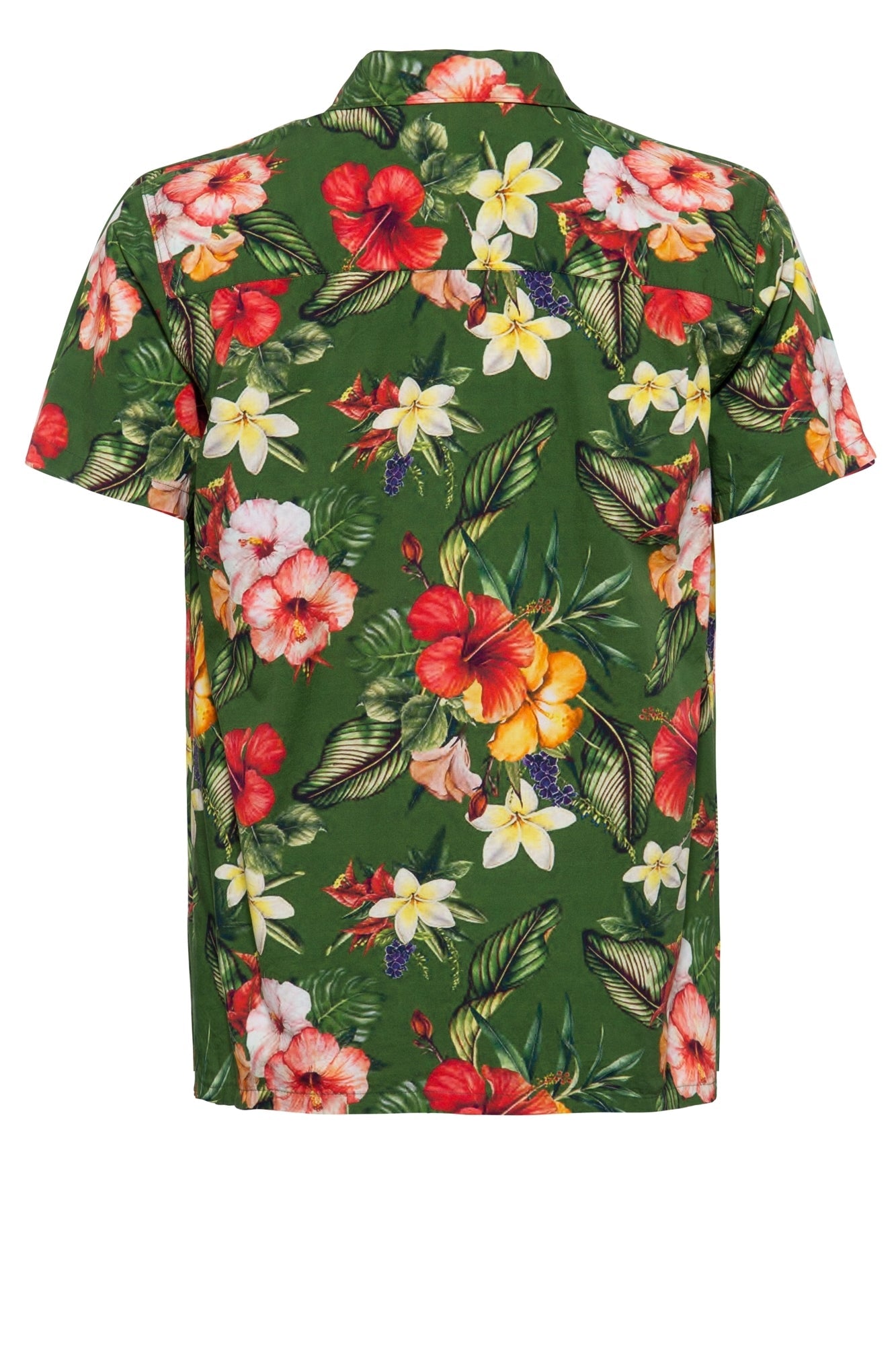 King Kerosin - Hawaii Kurzarmhemd mit Reverskragen und floralem Muster «Tropic»
