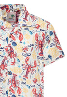 Hawaiihemd 'Deep Sea' in Offwhite Hemden - Kurzarm von King Kerosin