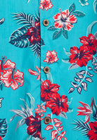 Hawaiihemd 'Hibiscus' in Blau Hemden - Kurzarm von King Kerosin