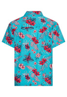 Hawaiihemd 'Hibiscus' in Blau Hemden - Kurzarm von King Kerosin