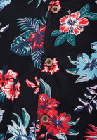 Hawaiihemd 'Hibiscus' in Schwarz Hemden - Kurzarm von King Kerosin