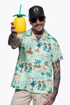 Hawaiihemd 'Hula Hawaii' in Mint Hemden - Kurzarm von King Kerosin