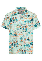 Hawaiihemd 'Hula Hawaii' in Mint Hemden - Kurzarm von King Kerosin