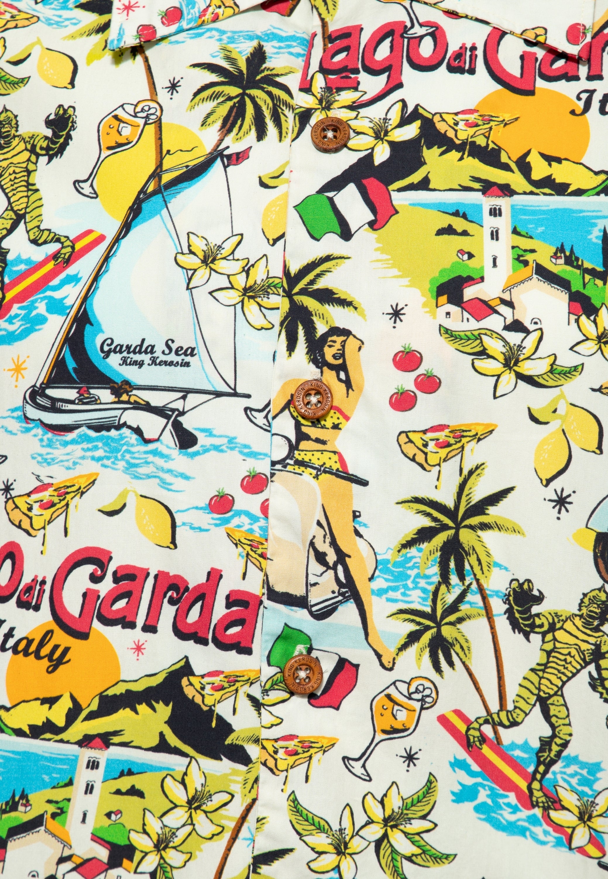 King Kerosin - Hawaiihemd «Lago di Garda»
