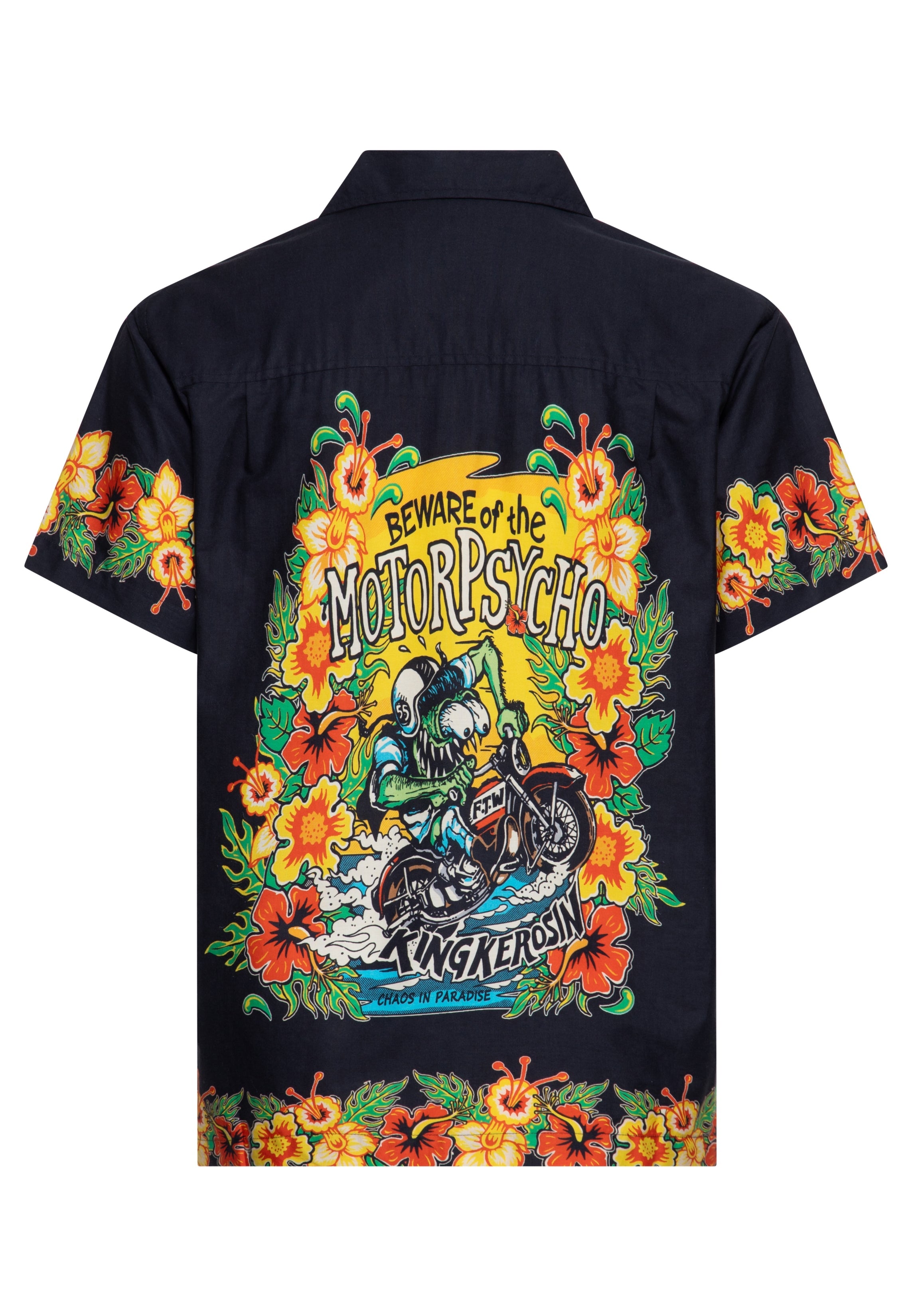 Hawaiihemd 'Lucky Monster' in Schwarz Hemden - Kurzarm von King Kerosin