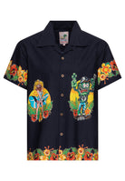 Hawaiihemd 'Lucky Monster' in Schwarz Hemden - Kurzarm von King Kerosin