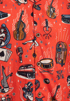 Hawaiihemd 'Rock 'n' Roll' in Rot Hemden - Kurzarm von King Kerosin