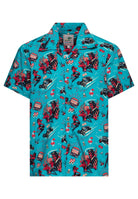 Hawaiihemd 'Rockabilly Hot Devil' in Blau Hemden - Kurzarm von King Kerosin