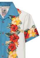 Hawaiihemd 'Tropical Flowers' in Beige Hemden - Kurzarm von King Kerosin