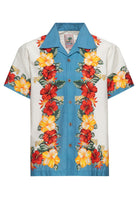 Hawaiihemd 'Tropical Flowers' in Beige Hemden - Kurzarm von King Kerosin