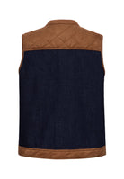 Herren Denim Steppweste in Navy – Weste von King Kerosin - Ansicht 2